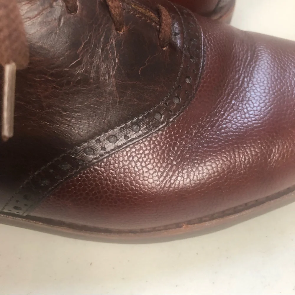 Cole Haan Shoes /Oxford Brown Pebbled Leather /Men's Size 13 D